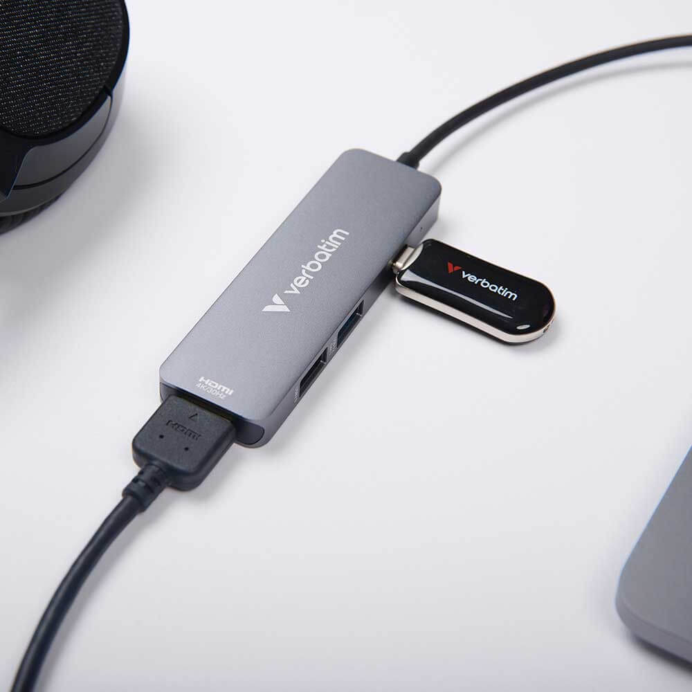 32155 VERBATIM                                                     | CONCENTRADOR MULTIPUERTO USB-C ESSENTIALS — 4 PUERTOS                                                                                                                                                                                                     