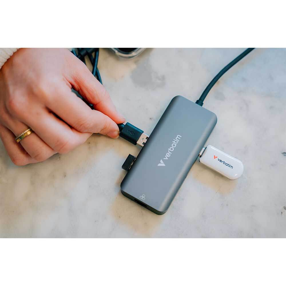 32157 VERBATIM                                                     | CONCENTRADOR MULTIPUERTO USB-C ESSENTIALS — 6 PUERTOS                                                                                                                                                                                                     