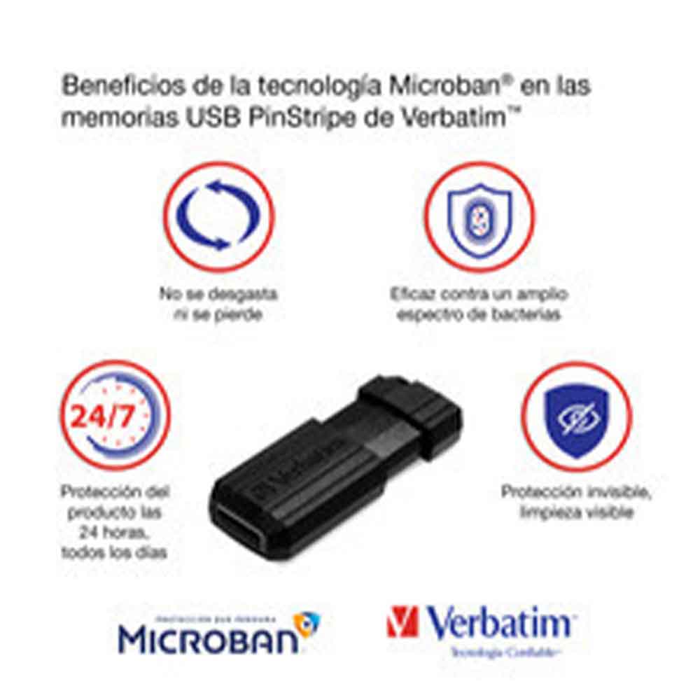 49319 VERBATIM                                                     | 128GB PINSTRIPE USB 3.0 FLASH DRIVE - BLACK                                                                                                                                                                                                               