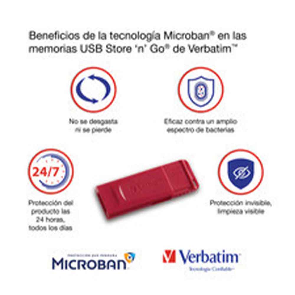 98525 VERBATIM                                                     | PENDRIVE VERBATIM 128GB STORE´N´GO ROJO                                                                                                                                                                                                                   