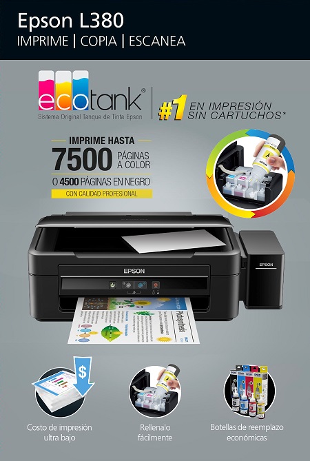 Impresora MultifunciÓn Epson L380 Ecotank Color Usb Intermaco Mayorista 9644