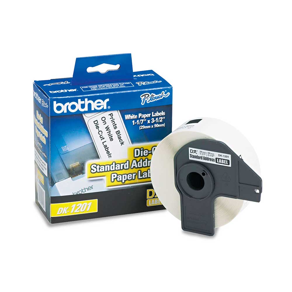 DK1201 BROTHER                                                      | ETIQUETA BROTHER DK1201 AUTOADHESIVAS DE PAPEL PRE-CORTADAS PARA DIRECCIÓN NORMALES (29 X 90 MM) - 400 U.                                                                                                                                                 