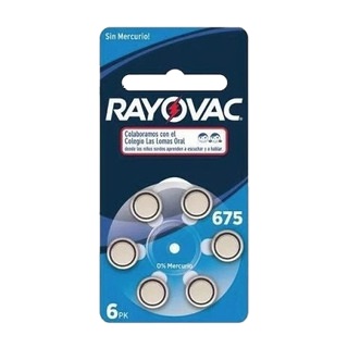 E302448400 RAYOVAC                                                      | PILA RAYOVAC AUDIOLOGÍA RETAIL TIPO 675 BLISTER X6                                                                                                                                                                                                        