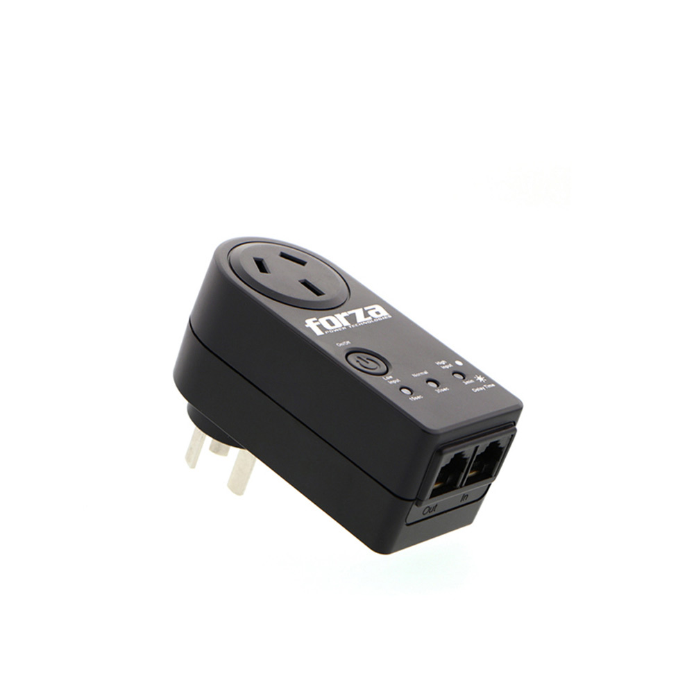 FVP-1202N-A FORZA                                                        | PROTECTOR DE VOLTAJE FORZA FVP-1202N-A 900J/1500W IRAM GIRO DE 350° PLUG RJ45-220V                                                                                                                                                                        