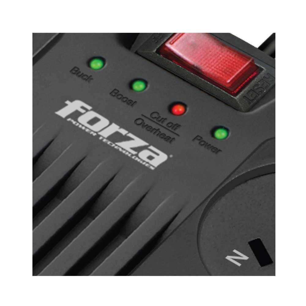 FVR-1202USB-A FORZA                                                        | REGULADOR DE VOLTAJE FORZA FVR-1202USB-A 1200VA/600W 6 IR                                                                                                                                                                                                 