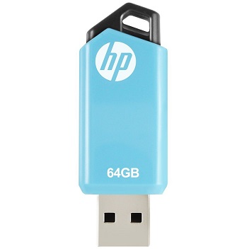 HPFD150W-64P HP                                                           | PEN DRIVE HP V150W 64GB USB 2.0 RETRACTIL CELESTE Y NEGRO                                                                                                                                                                                                 