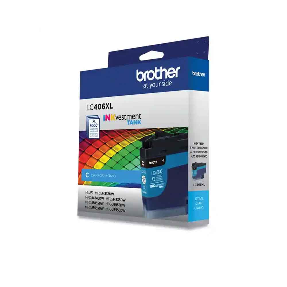 LC406XLCS BROTHER                                                      | CARTUCHO BROTHER LC406XLC CYAN P/ MFCJ6955DW                                                                                                                                                                                                              