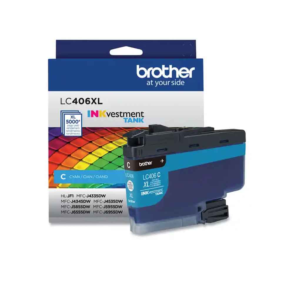 LC406XLCS BROTHER                                                      | CARTUCHO BROTHER LC406XLC CYAN P/ MFCJ6955DW                                                                                                                                                                                                              