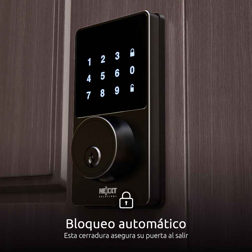 NHS-D100-B NEXXT                                                        | CERRADURA NEXXT SMARTLOCK NHS-D100 WIFI BLACK                                                                                                                                                                                                             