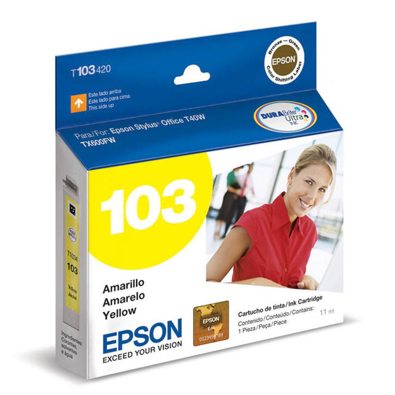 CARTUCHO EPSON 103 AMARILLO P/ STYLUS OFFICE T40W TX600FW | Intermaco  Mayorista