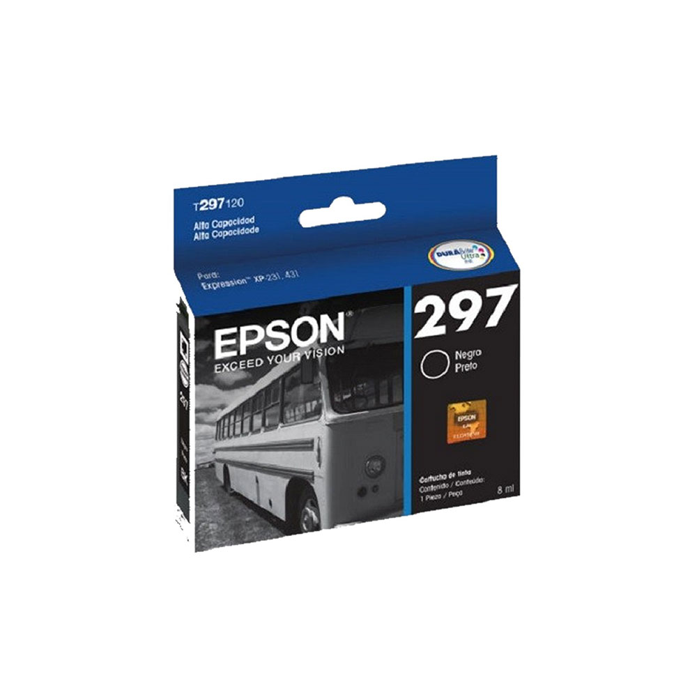 T297120-AL EPSON                                                        | CARTUCHO EPSON 297 ALTO RENDIMIENTO NEGRO (T297120-AL)                                                                                                                                                                                                    