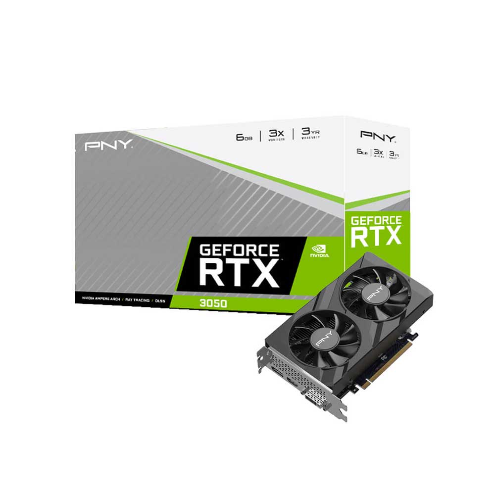 VCG30506DFXPB1 PNY                                                          | PLACA DE VIDEO PNY GEFORCE RTX™ 3050 6GB VERTO DUAL FAN                                                                                                                                                                                                   