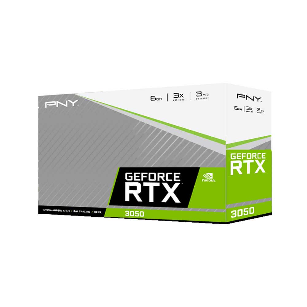 VCG30506DFXPB1 PNY                                                          | PLACA DE VIDEO PNY GEFORCE RTX™ 3050 6GB VERTO DUAL FAN                                                                                                                                                                                                   